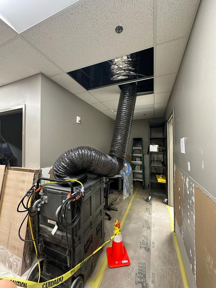 Rotary brush agitating and loosening dust and debris inside air duct